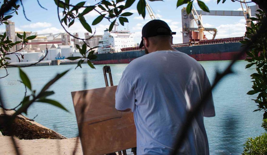 Miradas Portuarias: Actividad artística en el Puerto Quequén reunió a artistas locales y regionales