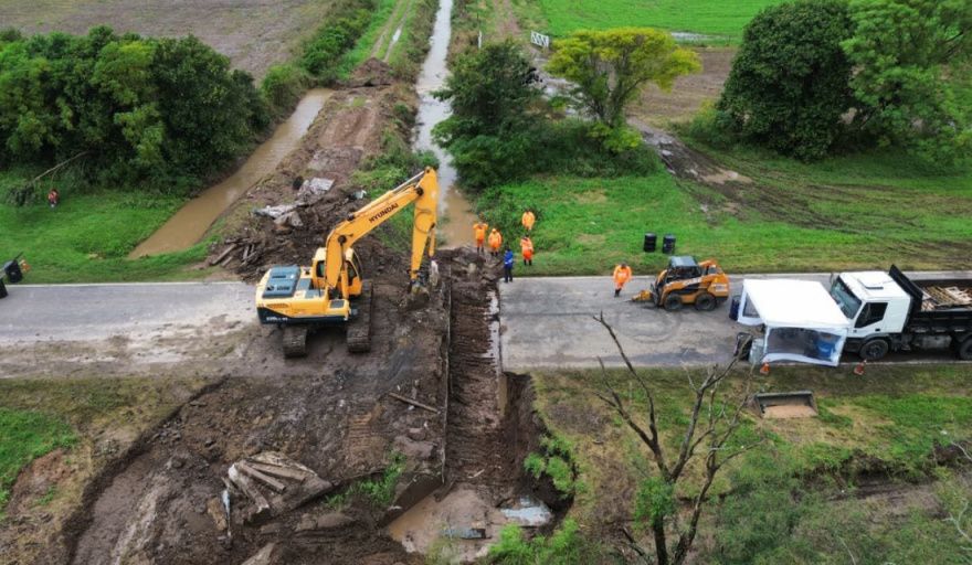 La Provincia de Santa Fe realizó el arreglo provisorio de la Ruta Nacional 34