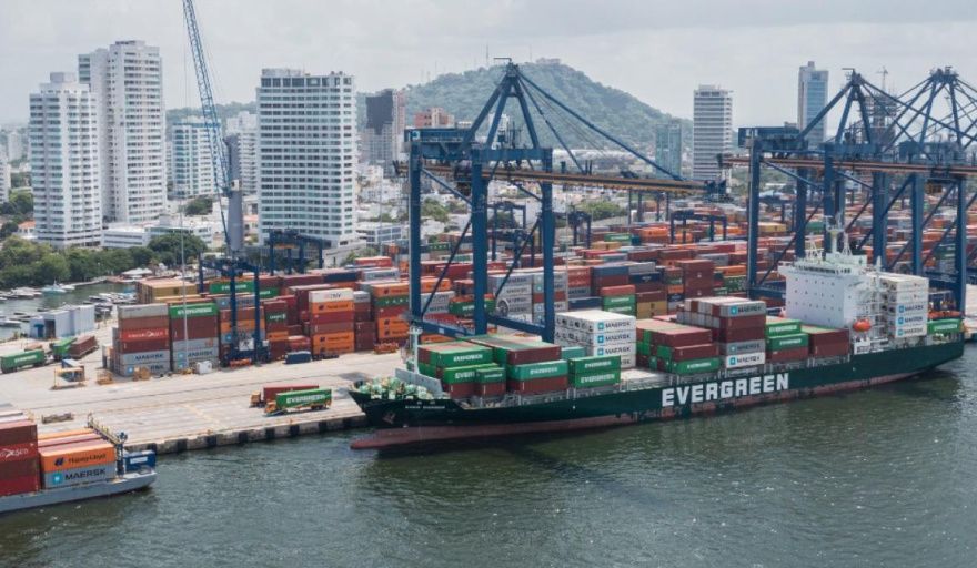 El tráfico marítimo internacional de Colombia creció un 5,6% en el primer trimestre con los portacontenedores como motor