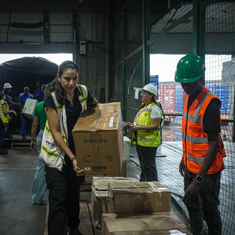 Imagen de portada - Aguadulce Industrial Port mobilizes 42 tons of aid in Colombia