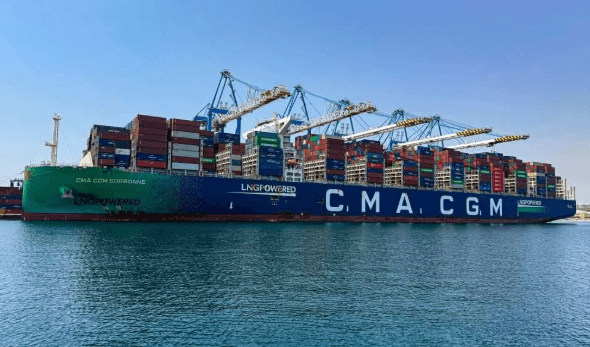 Imagen de portada - CMA CGM Sorbonne Docks at Malta Freeport with 23,000 TEU