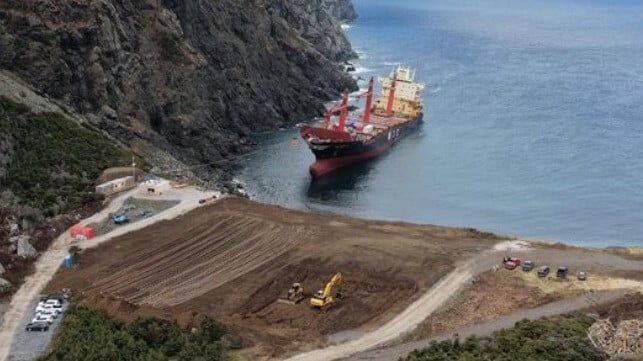 Imagen de portada - Comienza el desmantelamiento del naufragio del MSC Baltic III en Terranova, Canadá