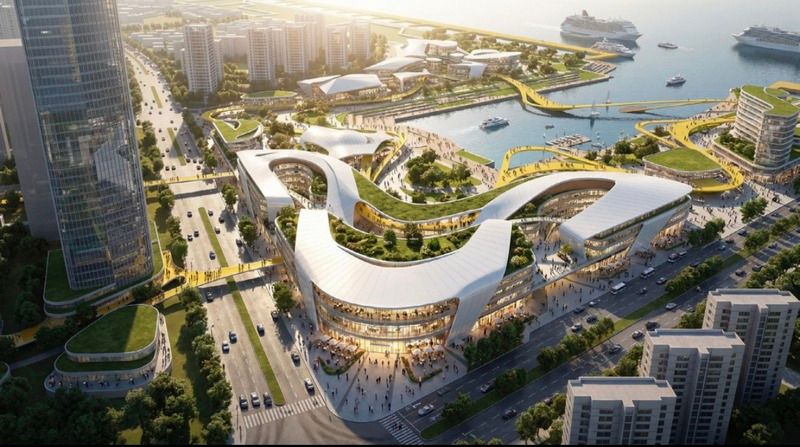 Imagen de portada - Comienza la construcción del puerto internacional de cruceros de Nantong Langshan en China