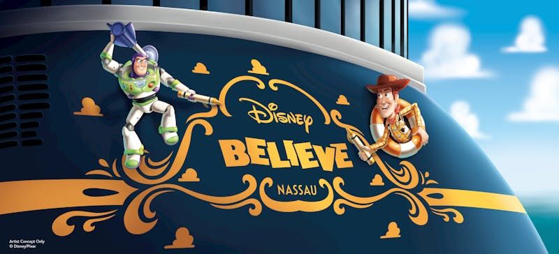 Imagen de portada - El barco Disney Believe desvela la estatua de Moana y el diseño de popa de Toy Story