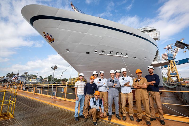 Imagen de portada - Fincantieri bota el crucero Oceania Sonata en el astillero de Marghera
