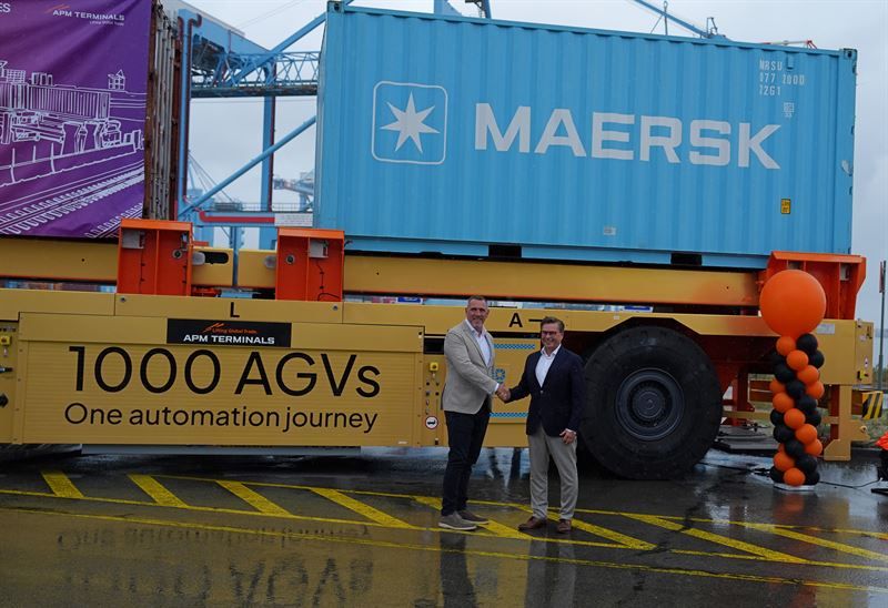 Imagen de portada - Konecranes Delivers 1,000th AGV in the Netherlands for APM Terminals Maasvlakte II