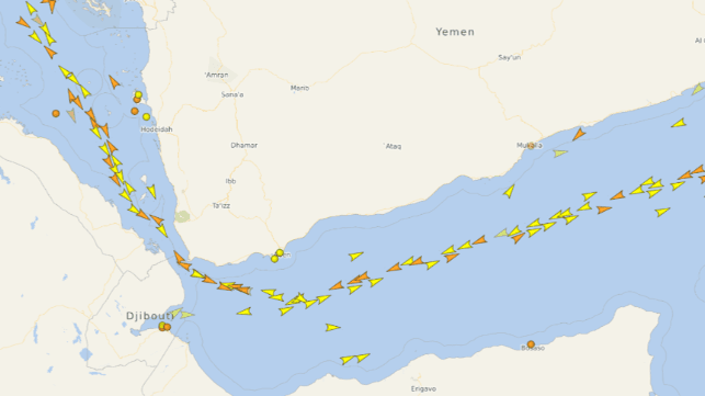 Imagen de portada - Las tensiones en Yemen aumentan el riesgo para las rutas marítimas del Mar Rojo