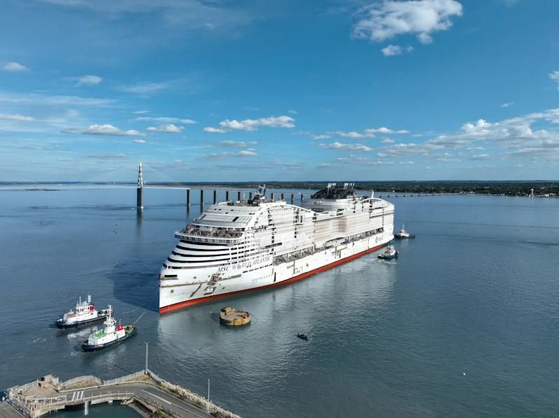 Imagen de portada - MSC World Atlantic Floats Out in France Ahead of 2027 Debut