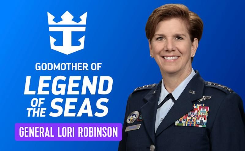 Imagen de portada - Royal Caribbean Names Gen. Lori J. Robinson Godmother of Legend of the Seas