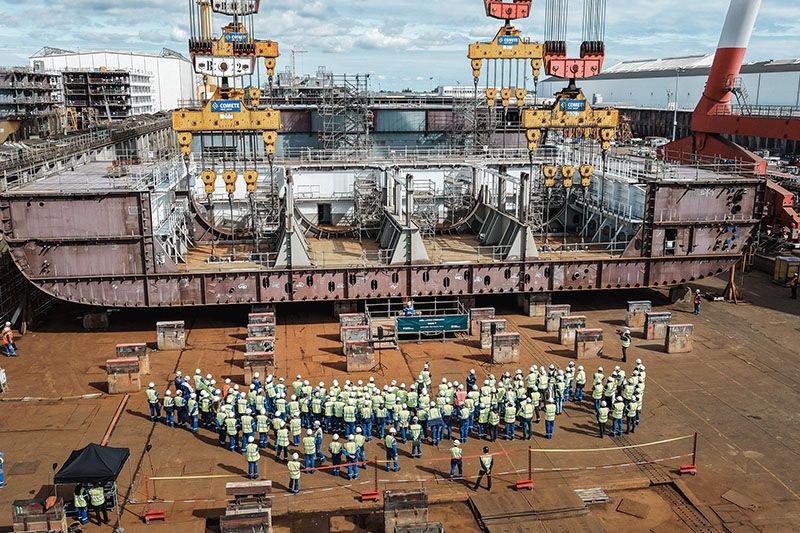 Imagen de portada - Se Coloca la Quilla del Séptimo Barco Clase Oasis de Royal Caribbean