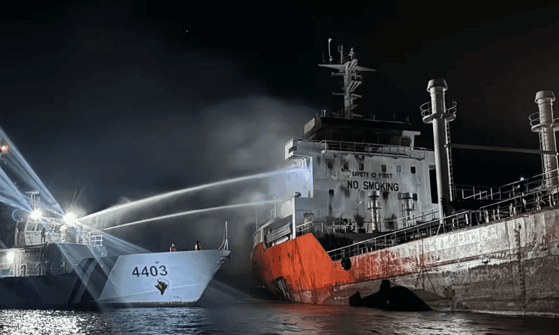Imagen de portada - Two Injured in Motor Tanker Fire at Port of Calaca in the Philippines