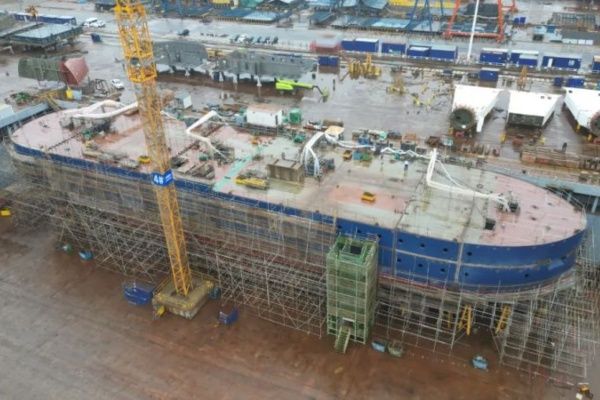 Imagen de portada - ZPMC Lays Keel for Second SOV for LD Armateurs
