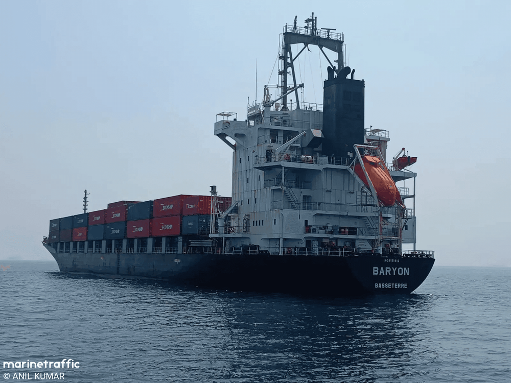 Imagen de portada - Ataque con dron a buque portacontenedores Baryon con 23 marineros indios en el Mar Negro