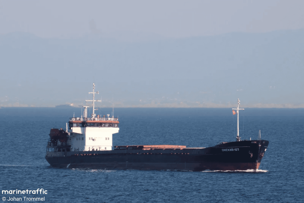Imagen de portada - Buque de carga Omskiy-107 encalla frente a Estambul tras ataque en el Mar Negro