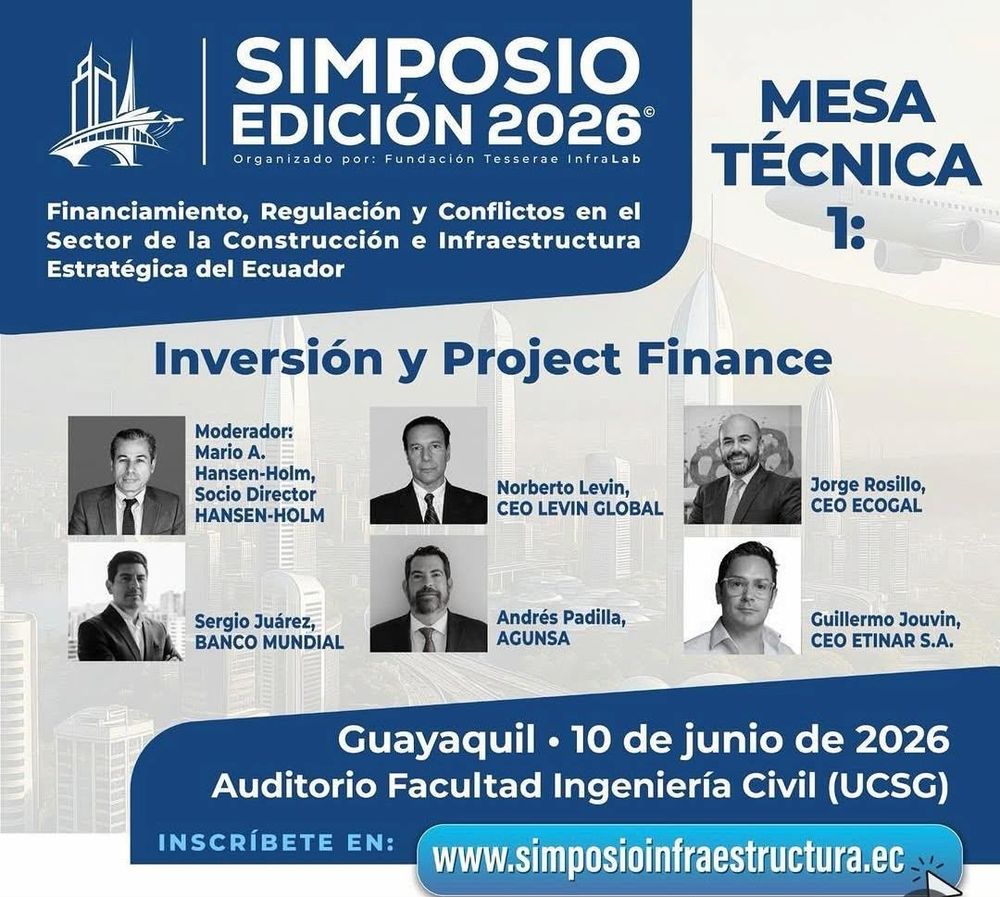 Imagen de portada - CAMAE to participate in Symposium on financing, regulation, and conflicts in Ecuador's strategic infrastructure