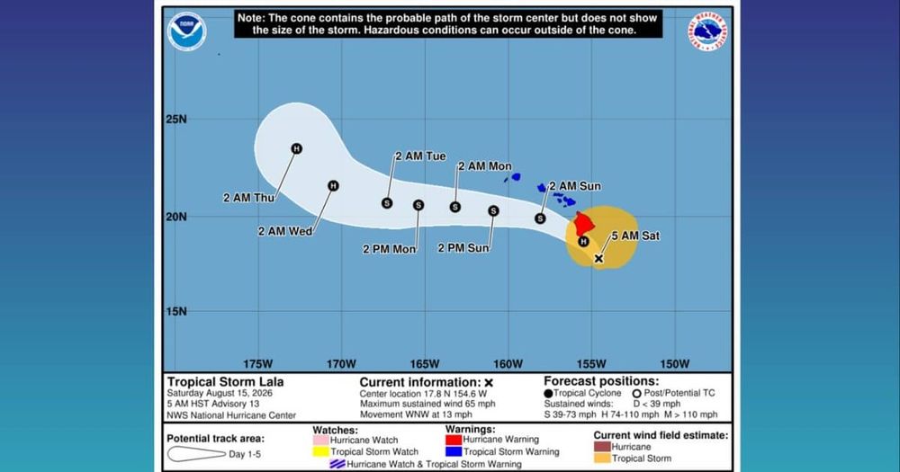 Imagen de portada - Dos cruceros de NCL modifican sus rutas ante la aproximación de la tormenta tropical Lala a Hawái
