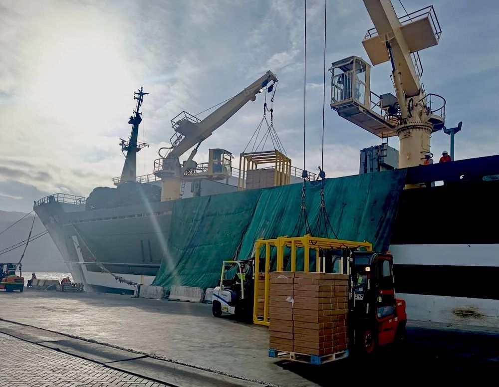 Imagen de portada - Factory Ship Annelies Ilena Discharges Cargo in Iquique Bound for Germany and Ivory Coast
