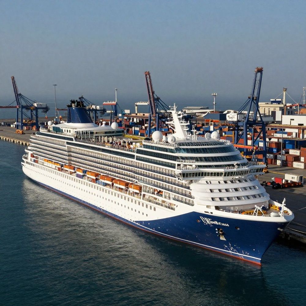 Imagen de portada - MSC World Asia se prepara para su ceremonia de nombramiento en Le Havre antes de su debut en el Mediterráneo