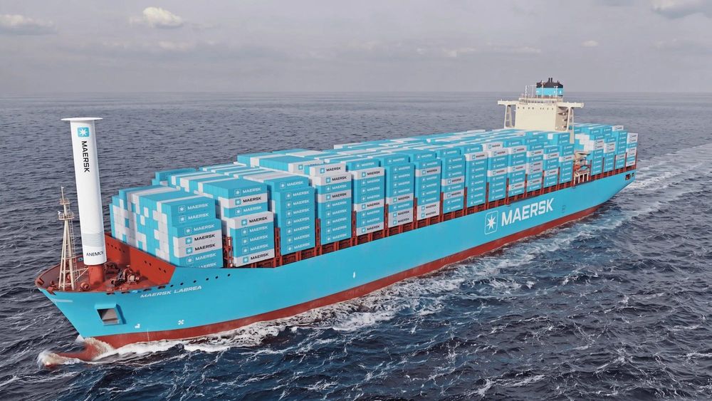 Imagen de portada - Maersk Instalará Vela Rotor en un Portacontenedores de 8.700 TEU en 2027