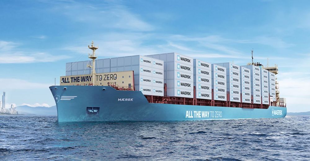 Imagen de portada - Maersk incorporates new container ship ready to operate with alternative fuels