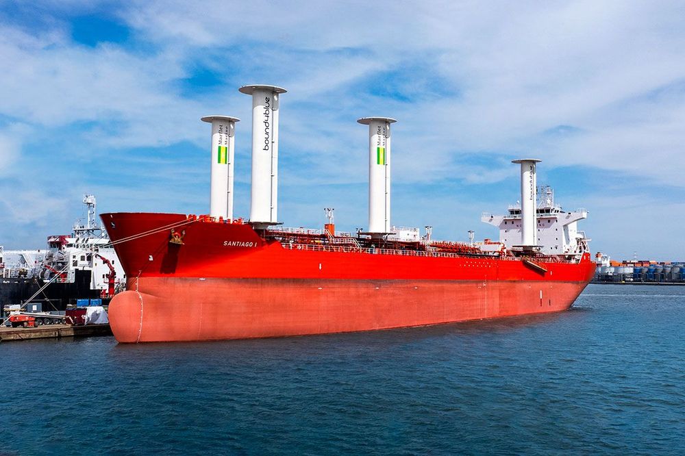 Imagen de portada - Marflet Marine Installs eSAIL Sails on Chemical Tanker Santiago I