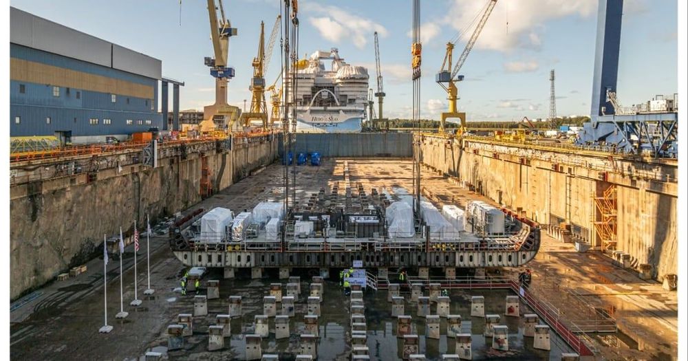 Imagen de portada - Puesta de quilla del Icon 5 de Royal Caribbean en el astillero Meyer Turku