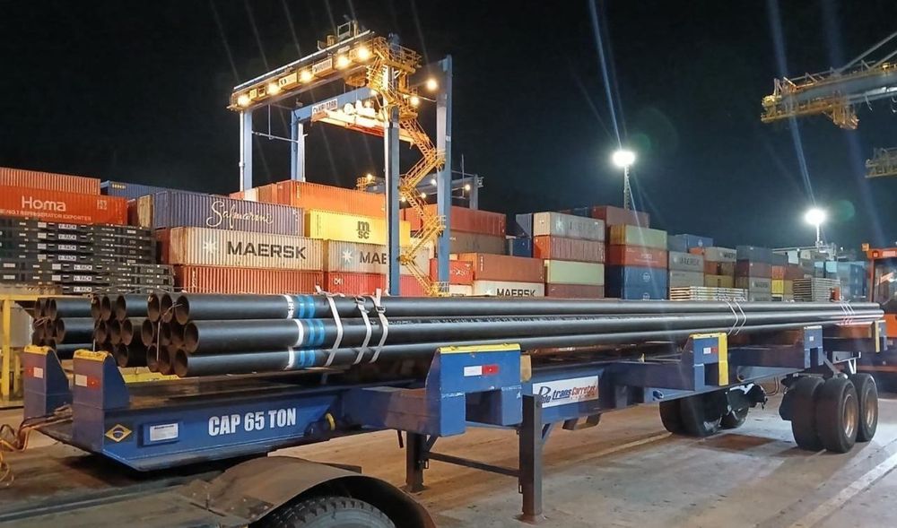 Imagen de portada - Sepetiba Tecon Terminal Mobilizes 2,600 Tons of Steel Pipes to Houston