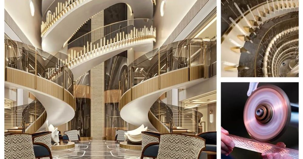 Imagen de portada - Seven Seas Prestige estrena instalación de luz de cristal de Preciosa en el Atrio Starlight