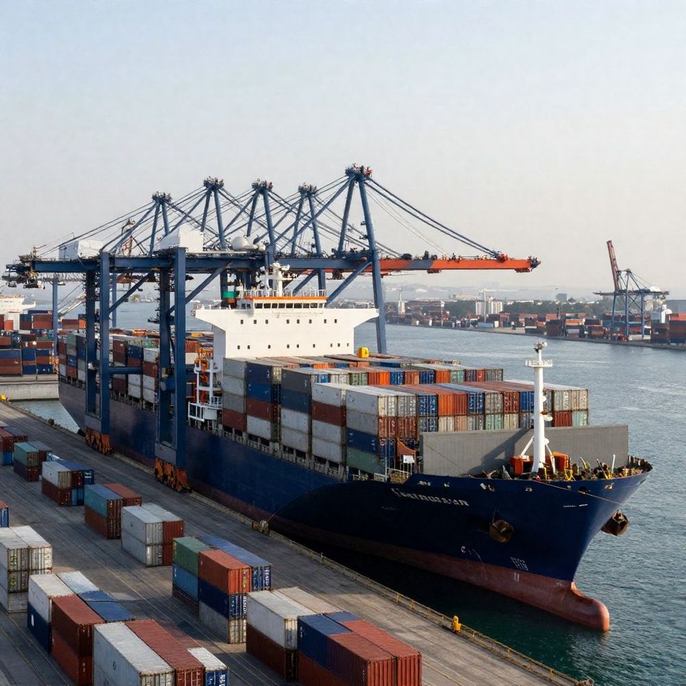 Imagen de portada - Wind-powered cargo vessel Neoliner Origin makes its first call in Belgium as Zeebrugge joins its regular transatlantic service