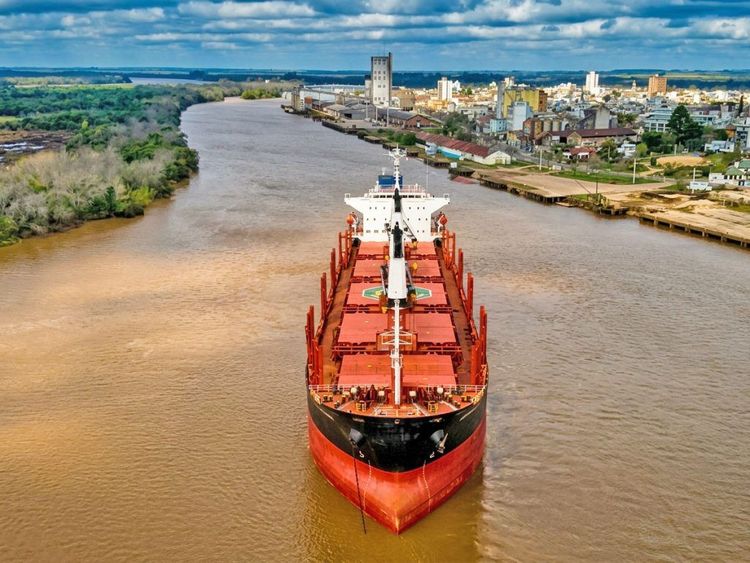 Un buque carga troncos en Concepción del Uruguay e Ibicuy con destino a India