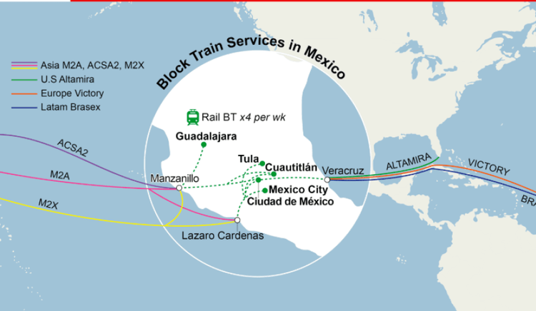 CMA CGM refuerza su oferta intermodal en México con servicio ferroviario dedicado
