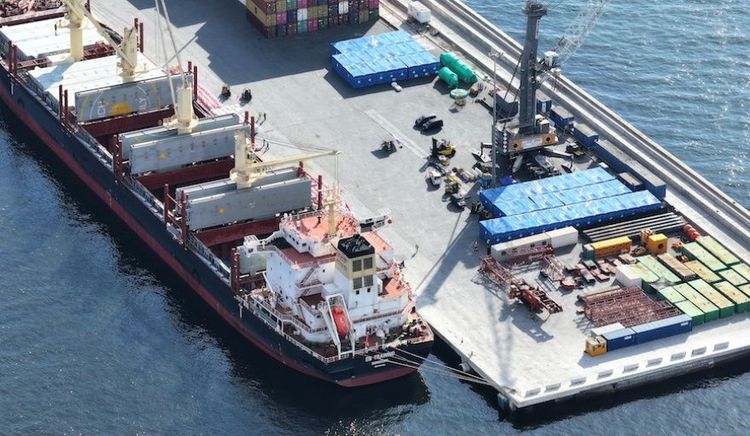 Puerto Iquique concreta la descarga de 64 baterías para el proyecto Estepa