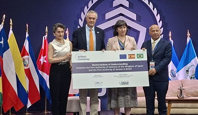 Valenciaport y el Puerto de Santos apuestan a un corredor verde para descarbonizar el comercio transatlántico