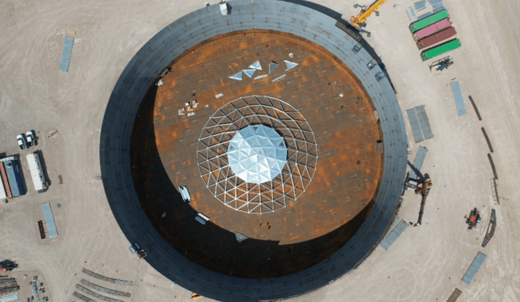 Fiscalizan el avance de tanques del proyecto VMOS en Punta Colorada