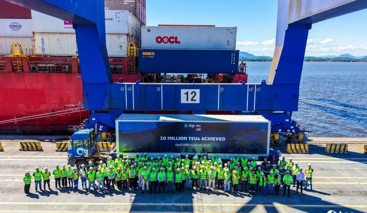 TCP Paranáguá supera los 20 millones de TEUs y marca un hito en su historia operativa