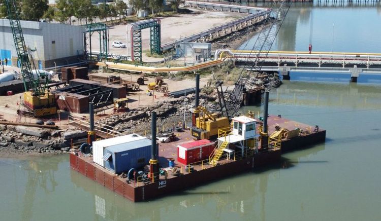 Avanzan las obras de renovación de la Posta de Inflamables Nº1 en el Puerto de Bahía Blanca