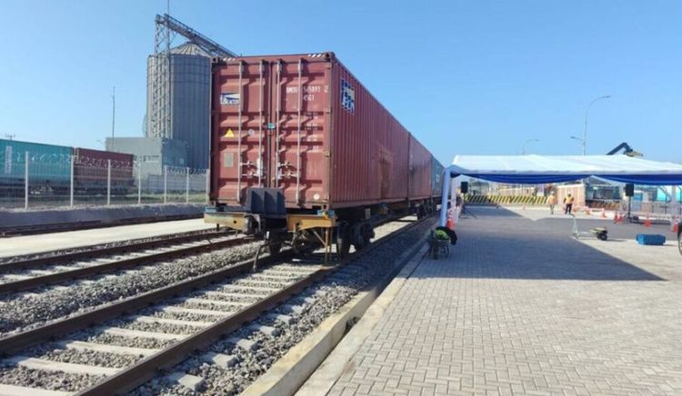 Avanza la construcción del Terminal Intermodal Barrancas en el Puerto de San Antonio