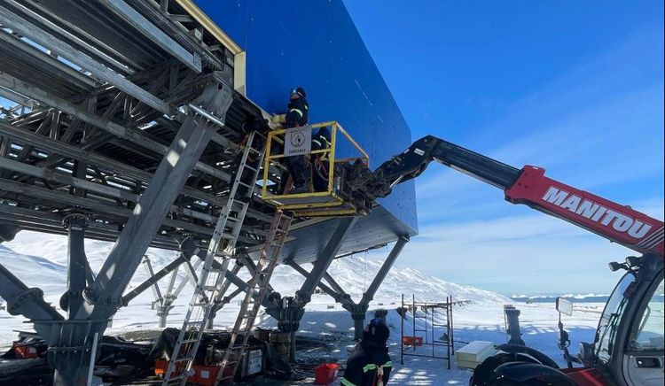 TANDANOR completó la estructura del Módulo I y avanzó en la envolvente del Módulo II de la Base Antártica Conjunta Petrel