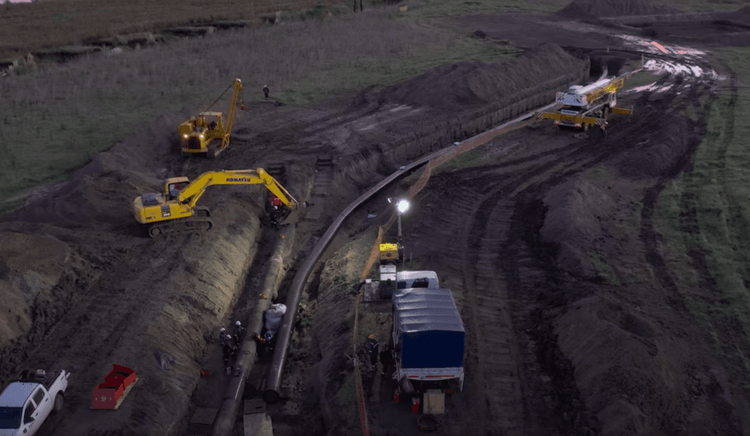 TGS completó el nuevo cruce del Río Salado en General Belgrano