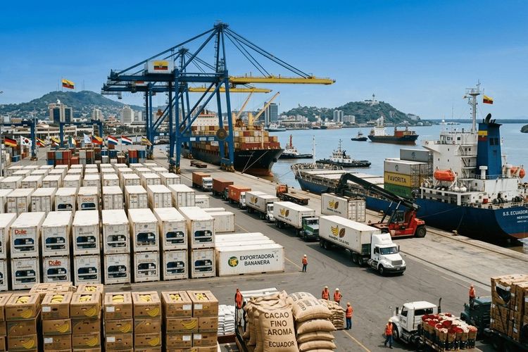 Imagen de portada - 54% of Ecuadorian Exports Exempt from 10% US Tariffs
