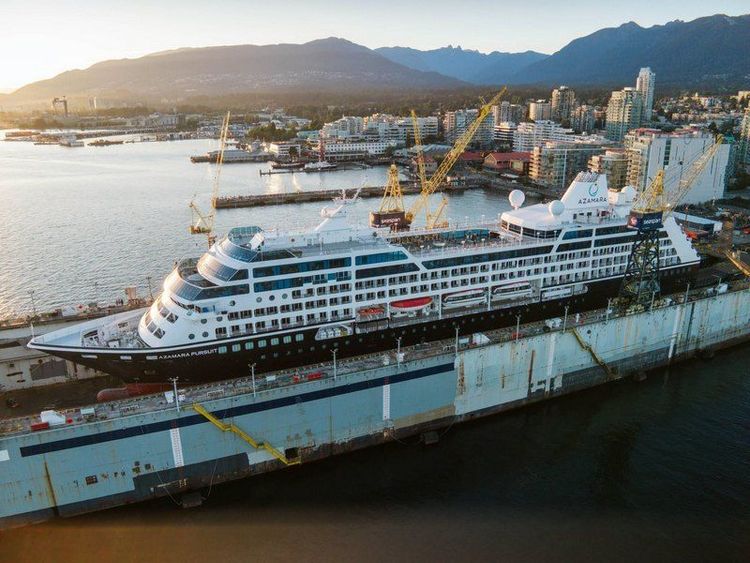 Imagen de portada - Azamara Pursuit Completa Dique Seco en las Instalaciones de Vancouver