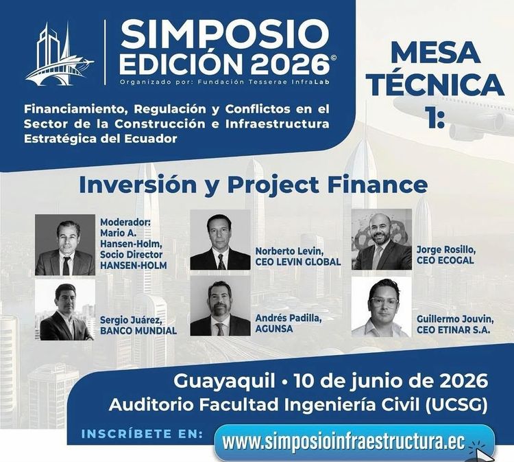 Imagen de portada - CAMAE to participate in Symposium on financing, regulation, and conflicts in Ecuador's strategic infrastructure