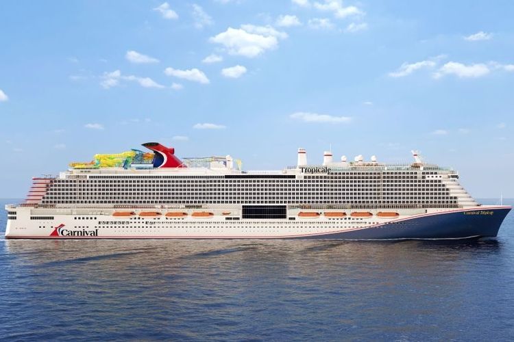 Imagen de portada - Carnival Abre Reservas para el Tropicale, Quinto Barco Clase Excel