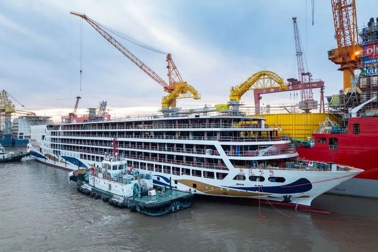 Imagen de portada - Changjiang Qi Hao: Botado el primer crucero fluvial de lujo de China propulsado por metanol