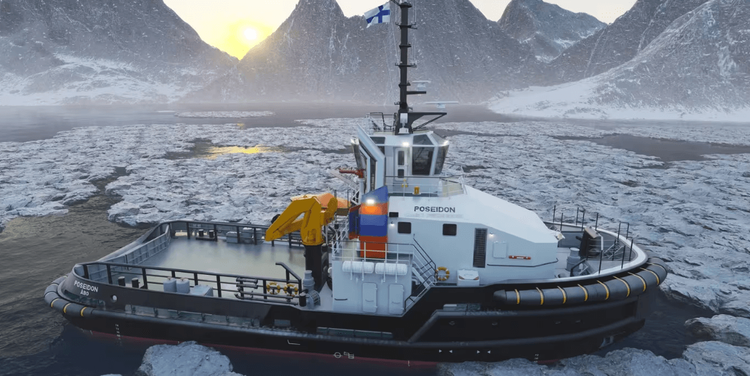 Imagen de portada - Damen signs agreement with Alfons Hakans for ASD 3413 ICE tugboat