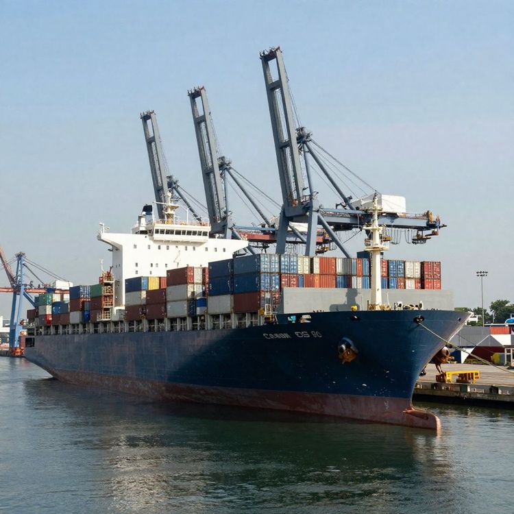 Imagen de portada - El CMA CGM NOTRE DAME, el portacontenedores propulsado por GNL más grande del mundo con bandera francesa, realiza su primera escala en Singapur