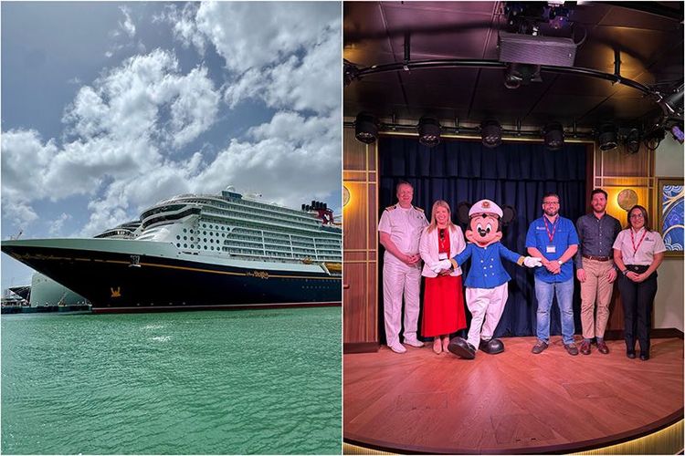 Imagen de portada - El Disney Destiny llega a San Juan para su escala inaugural de crucero por el Caribe