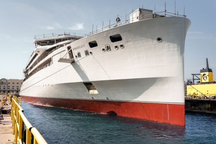 Imagen de portada - El crucero Amangati es botado en el astillero T. Mariotti en Génova