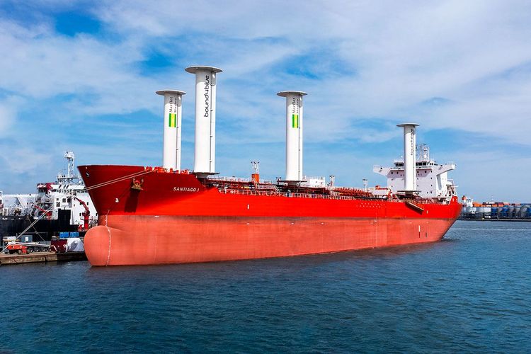 Imagen de portada - Marflet Marine Installs eSAIL Sails on Chemical Tanker Santiago I