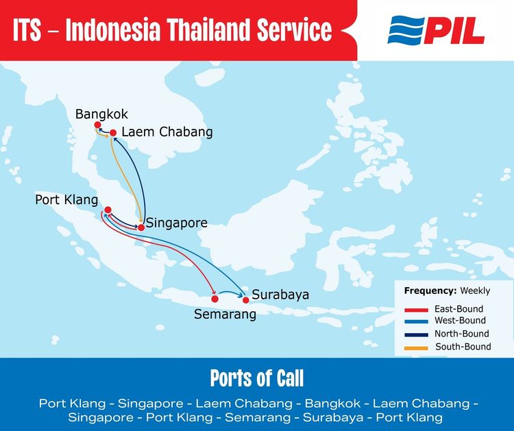 Imagen de portada - PIL Presenta Servicio Semanal de Envíos Indonesia-Tailandia en el Sudeste Asiático